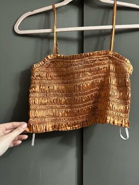 Forever 21 Satin Ruched Cami